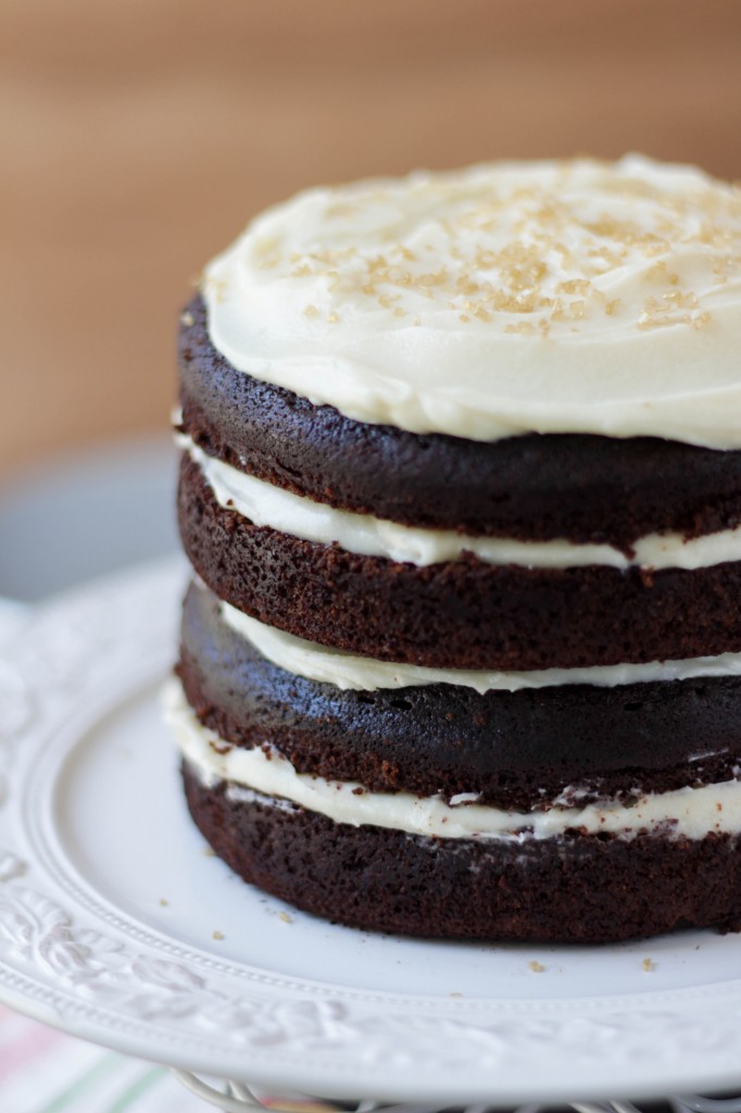 Chocolate Whiskey Layer Cake with Irish Creme Frosting – umami holiday